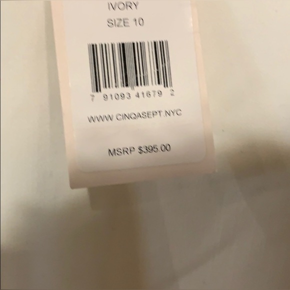 cinq à sept 12 Breena Slit Bridal Fitted Midi Wide Scoop Neck Sleeveless CLEAN - Picture 7 of 14